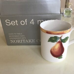 NIB Set of 4 Vintage Noritake Mugs - Microwave Safe